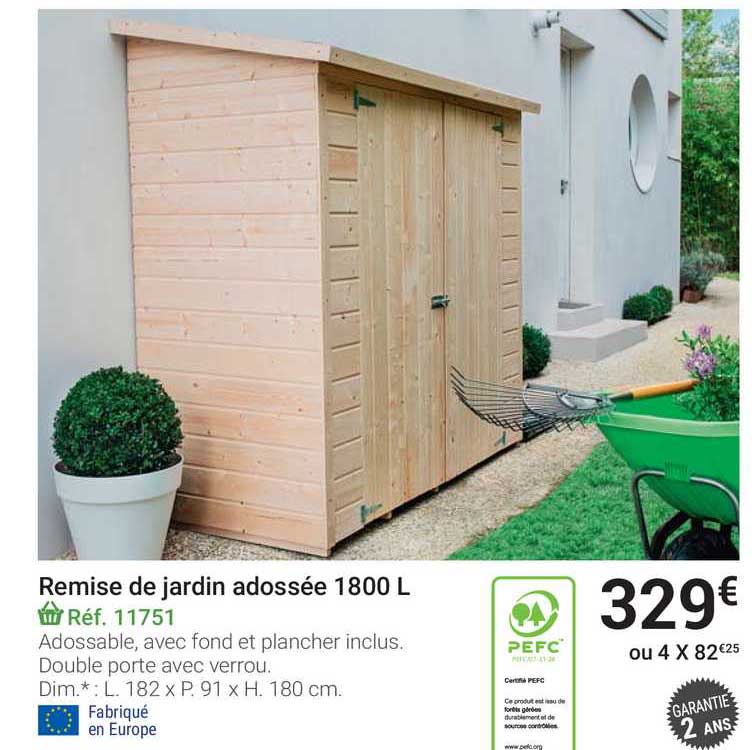 Remise De Jardin Adossee 1800 L
