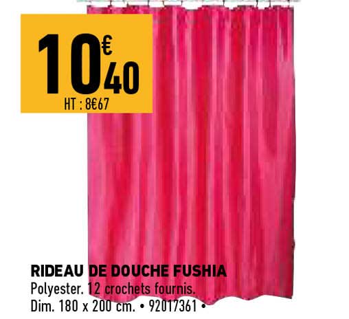 rideau de douche fushia