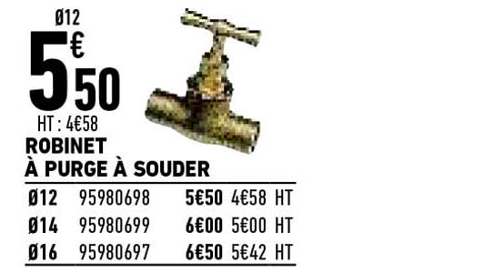 robinet à purge à souder