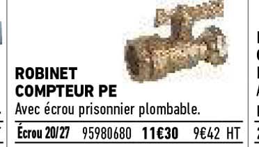 robinet compteur pe