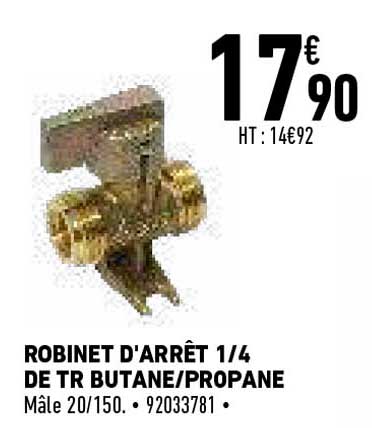 robinet d'arrêt 1-4 de tr butane - propane