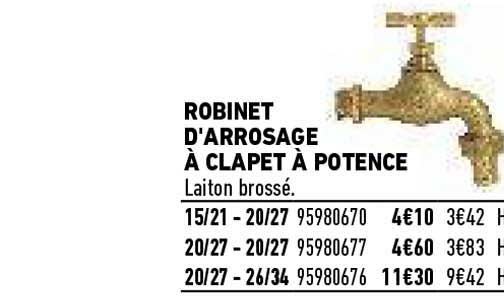 robinet d'arrosage à clapet à potence