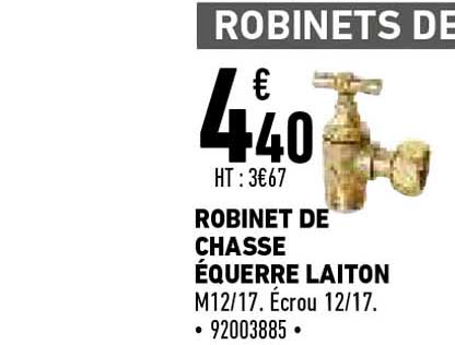 robinet de chasse équerre laiton