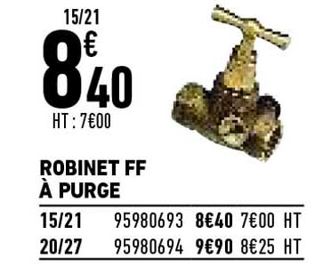 robinet ff à purge