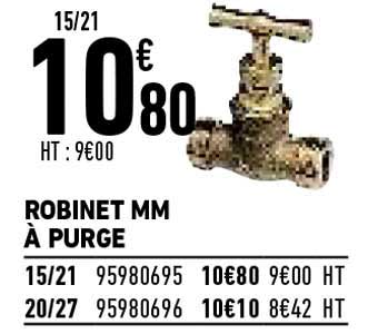 robinet mm à purge