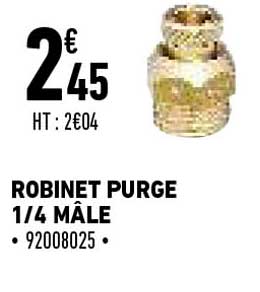 robinet purge 1-4 male