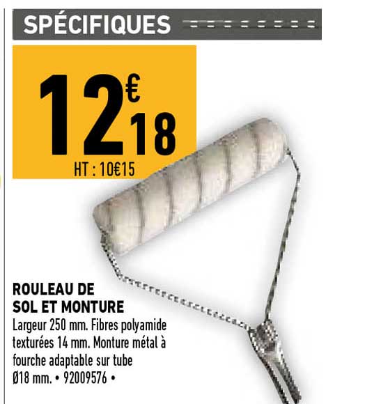 rouleau de sol et monture