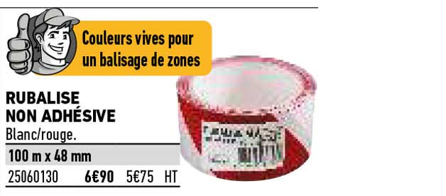 rubalise non adhésive