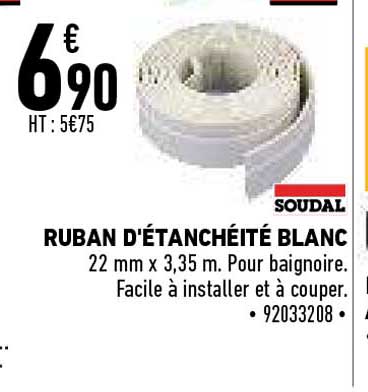 ruban d'étanchéité blanc soudal