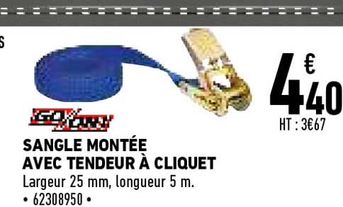 sangle montée avec tendeur à cliquet go-on