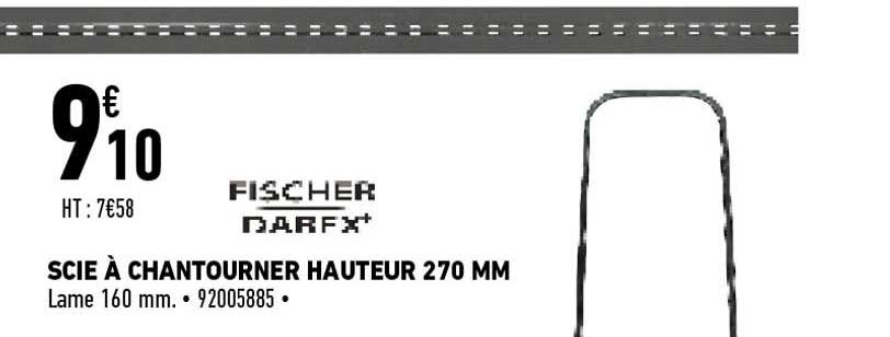 scie à chantourner hauteur 270 mm fischer darfx