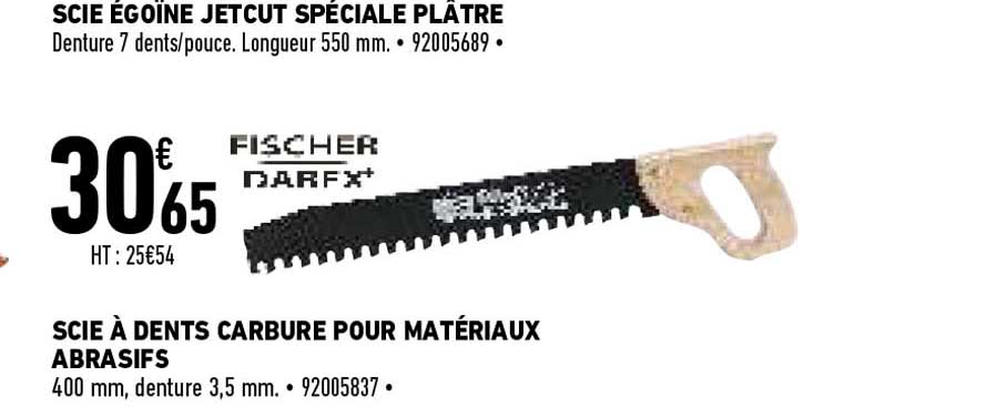 scie à dents carbure pour matériaux abrasifs fischer darfx