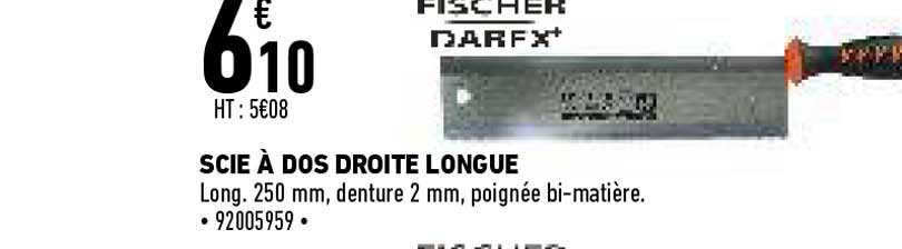 scie à dos droite longue fischer darfx