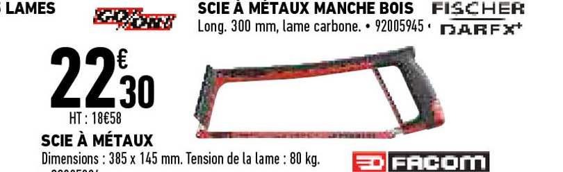 scie à métaux manche bois, scie à métaux