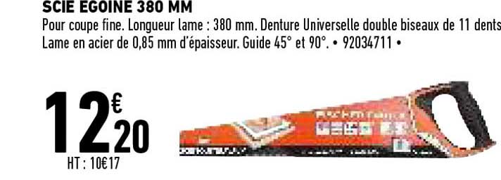 scie égoïne 380 mm