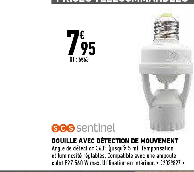 scs sentinel douille avec détection de mouvement