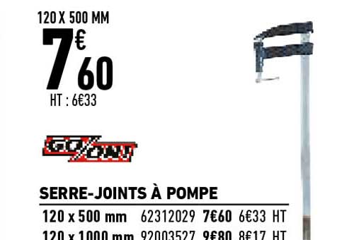 Serre-joints à Pompe Go-on!