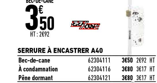 serrure à encastrer a40 go-on!