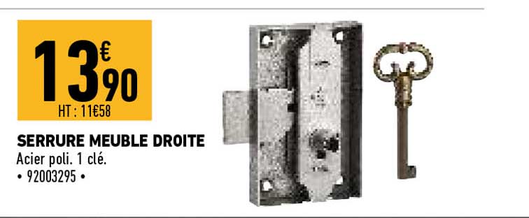 serrure meuble droite