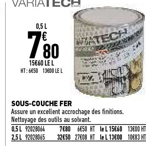 sous-couche fer