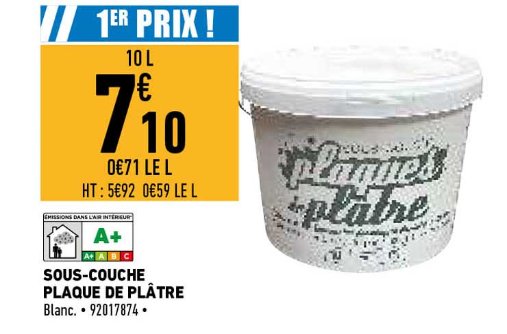 sous-couche plaque de plâtre