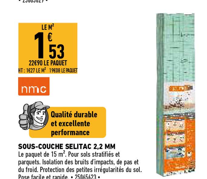 sous-couche selitac 2,2 mm