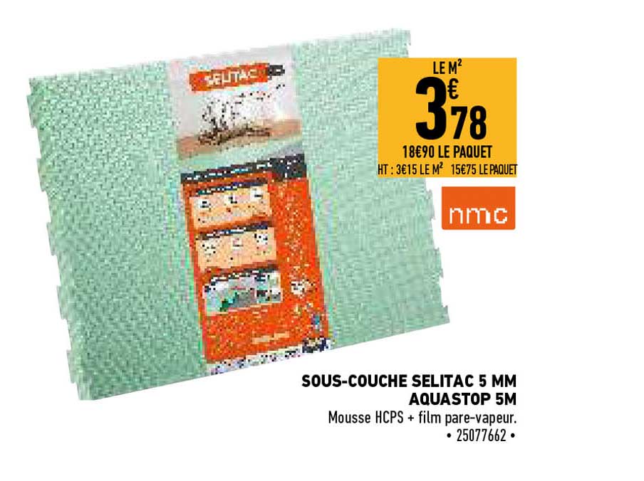 sous-couche selitac 5 mm aquastop 5 m