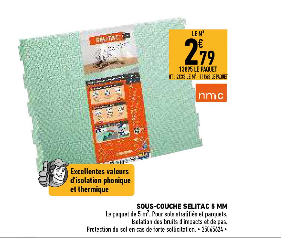 sous-couche selitac 5 mm