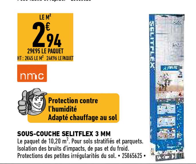 sous-couche selitflex 3 mm