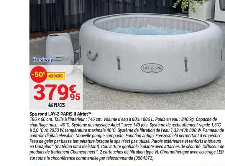 spa rond lay-z paris ii airjet