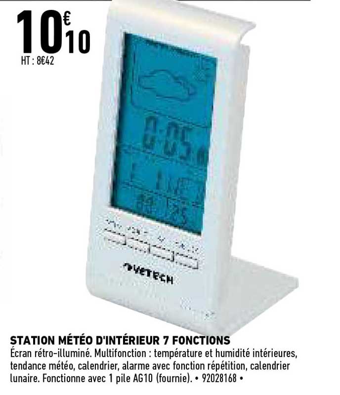 station météo d'intérieur 7 fonctions