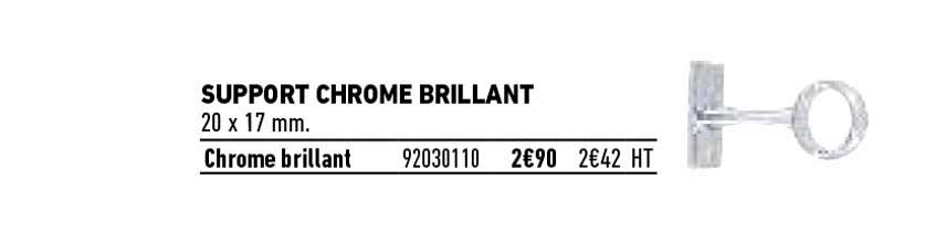 support chrome brillant