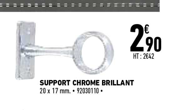 support chromé brillant