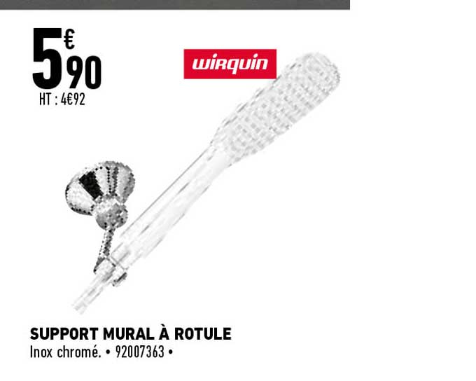 support mural à rotule wirquin