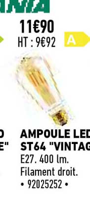 sylvania ampoule led st64 "vintage"