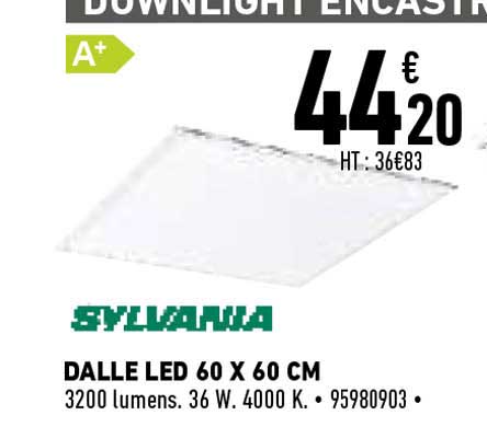 sylvania dalle led 60 x 60 cm