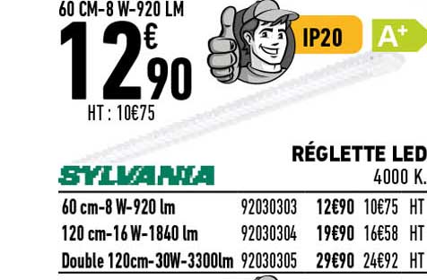sylvania réglette led