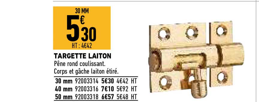 targette laiton