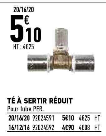 té à sertir réduit