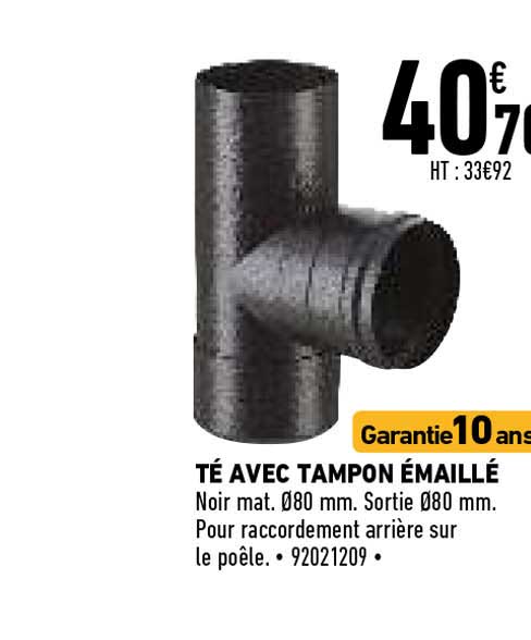 té avec tampon émaillé
