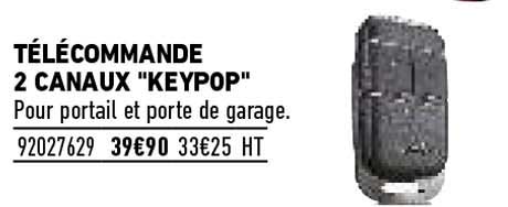 télécommande 2 canaux "keypop"