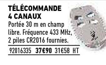 Télécommande 4 Canaux