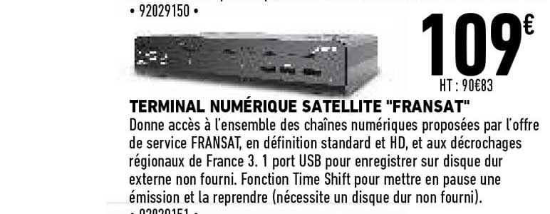 terminal numérique satellite "fransat"