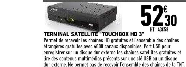 terminal satellite "touchbox hd 3"