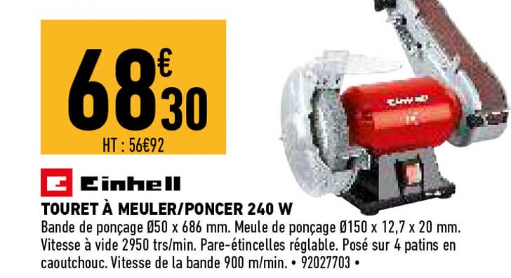 touret à meuler-poncer 240 w einhell
