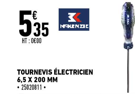 tournevis électricien 6,5 x 200 mm