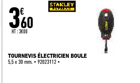 tournevis électricien boule stanley fatmax