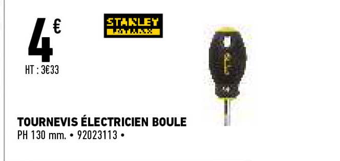 tournevis électricien boule stanley fatmax