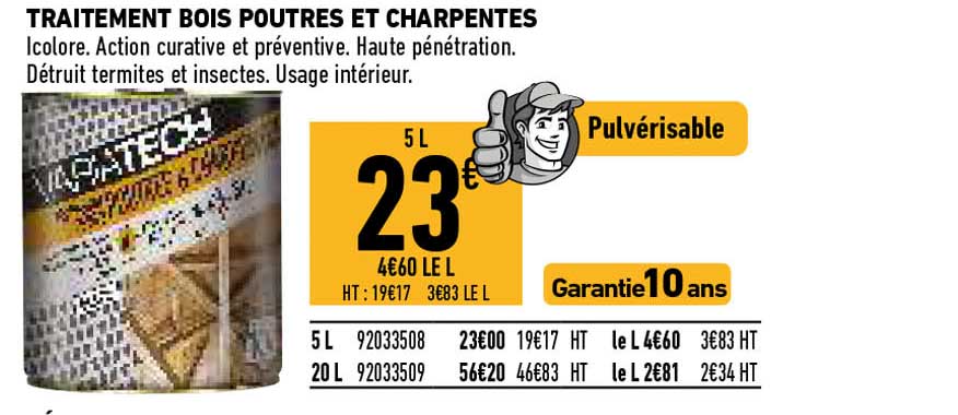 traitement bois poutres et charpentes