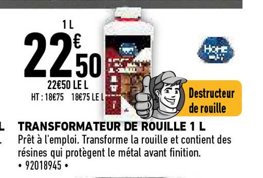 transformateur de rouille 1 l